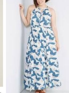 EUC MODCLOTH INK POSITIVELY IN FRONDS